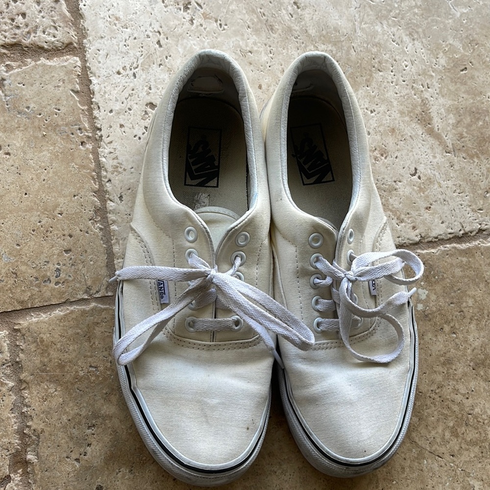Vans. Well loved.  Cream